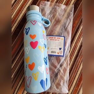 Brighton 'Color of Love' Hearts Water Bottle- Stainless Steel